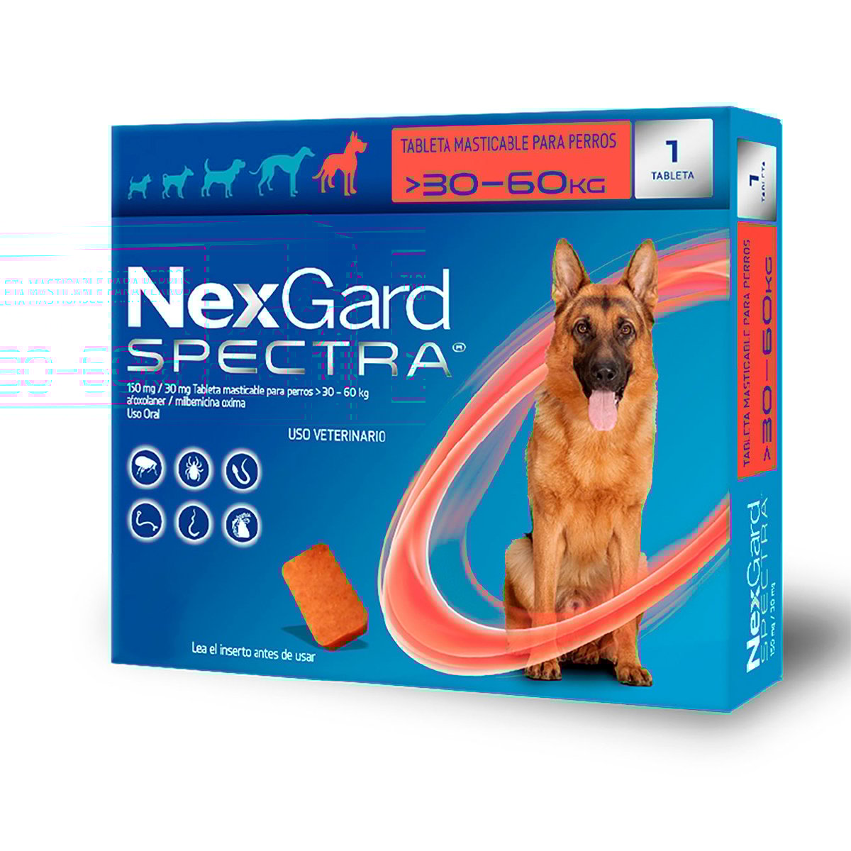 Kit 3 cajas NEXGARD Spectra Antipulgas perros 30-60 kilos (1 tab) - Tienda de Mascotas | pipetas antipulgas anikill y extermin