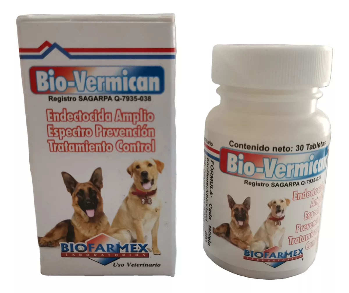 Bio-Vermican Desparasitante interno y externo perro grande