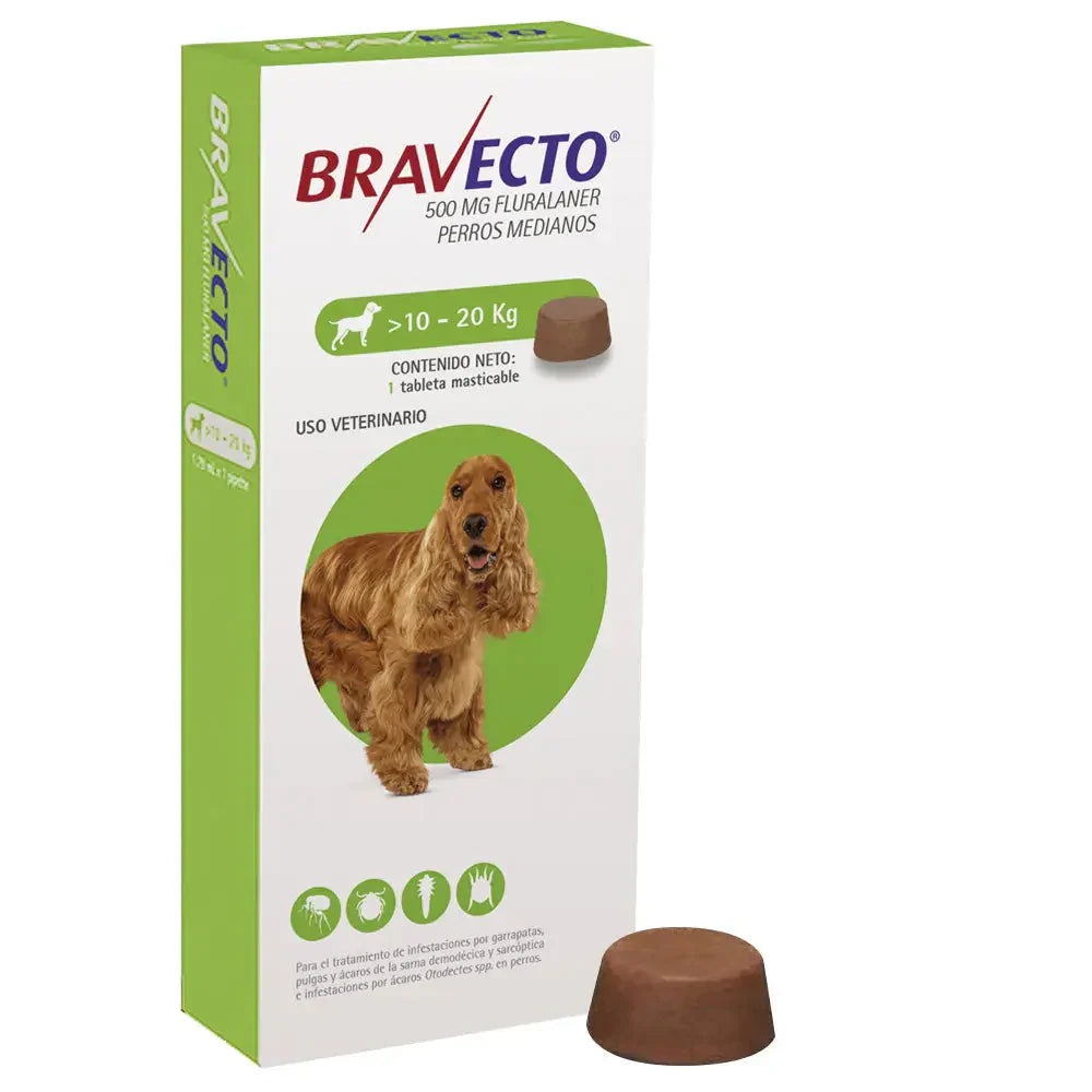 Bravecto 1 tableta de 10-20 kilos