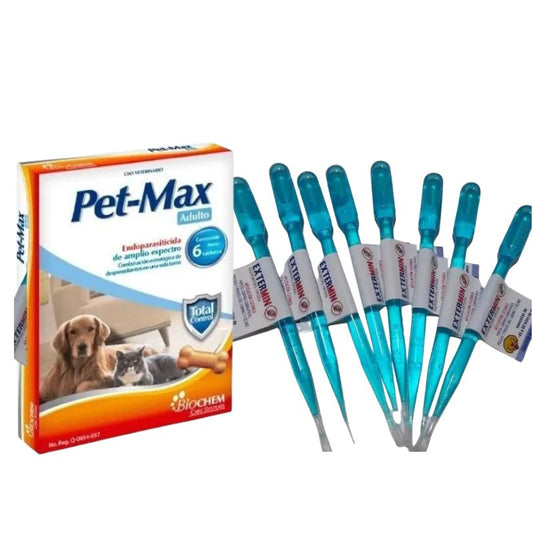 1 caja desparasitante + 32 pipetas antipulgas - Tienda de Mascotas | pipetas antipulgas anikill y extermin