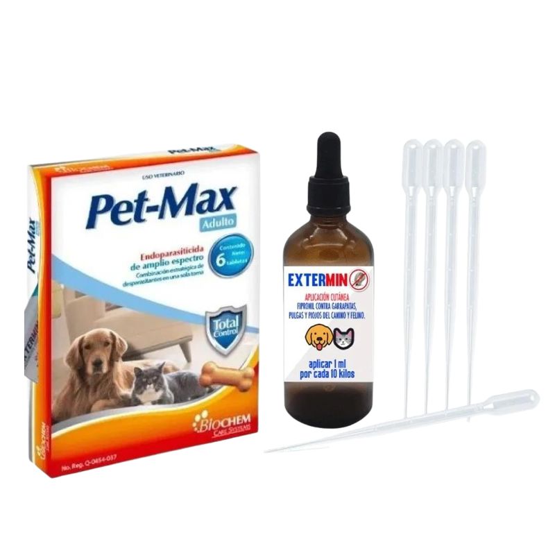 100ml de aceite anti pulgas y 1 caja desp perros y gatos - Tienda de Mascotas | pipetas antipulgas anikill y extermin