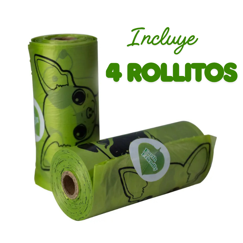 100 Bolsas Biodegradables para Recoger Popo Heces Perro