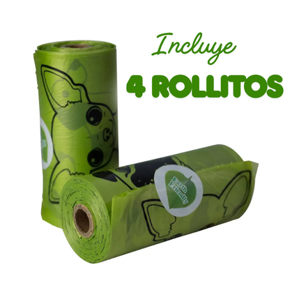 100 Bolsas Biodegradables para Recoger Popo Heces Perro