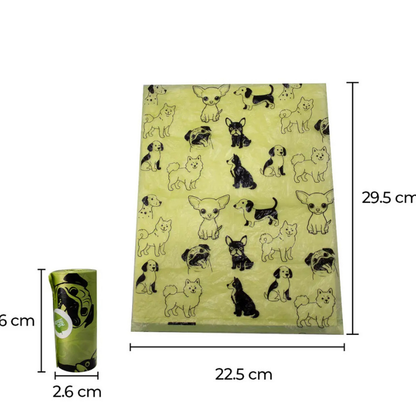 100 Bolsas Biodegradables para Recoger Popo Heces Perro