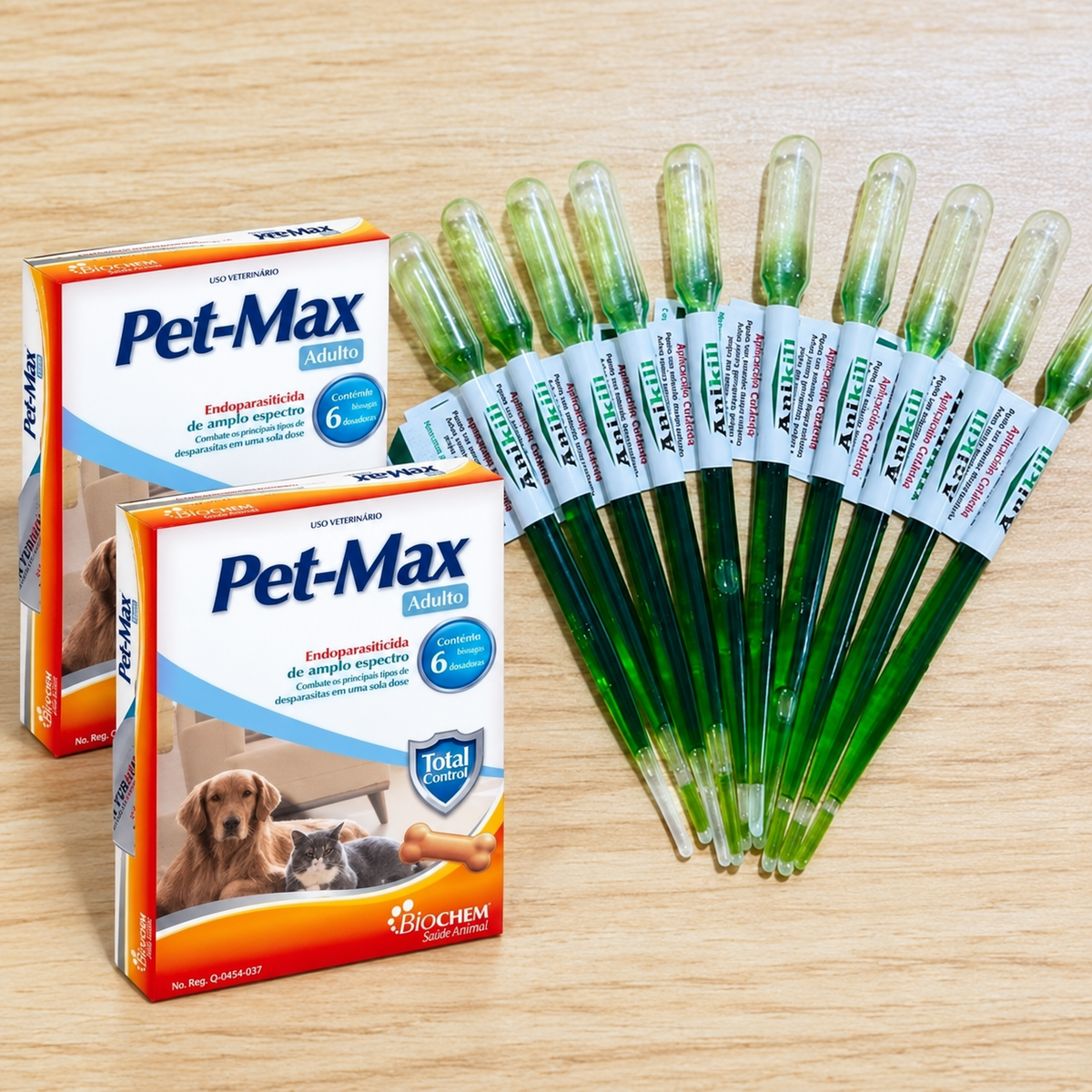 2 caja de desparasitante y 20 pipetas anikill verdes
