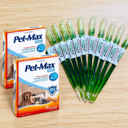 2 caja de desparasitante y 20 pipetas anikill verdes