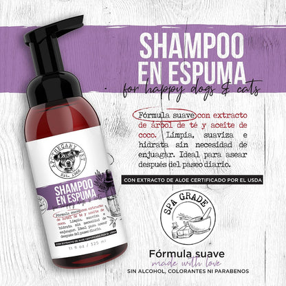 Baño en seco para perro  Espuma 100% Vegano