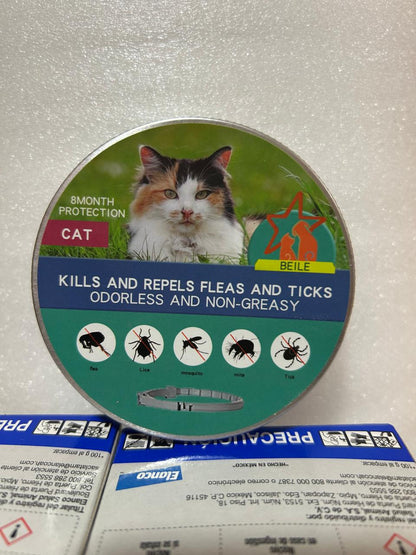 Collar antipulgas para gato ajustable