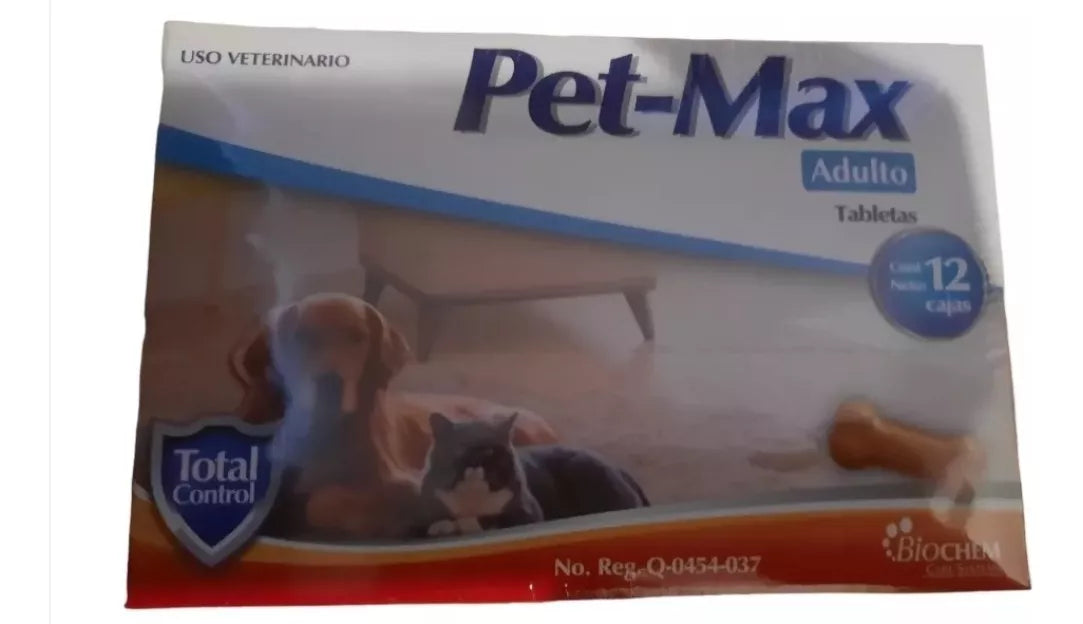 Desparasitante Petmax adulto caja completa 72 tab - Tienda de Mascotas | pipetas antipulgas anikill y extermin