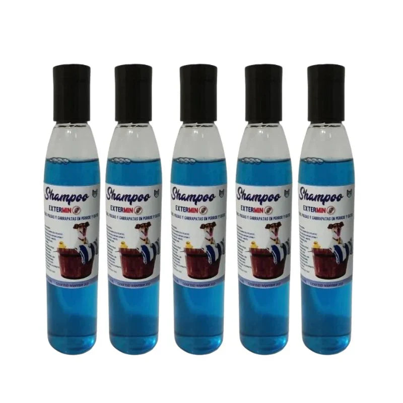 Mayoreo 20 botellas shampoo 250ml - Tienda de Mascotas | pipetas antipulgas anikill y extermin